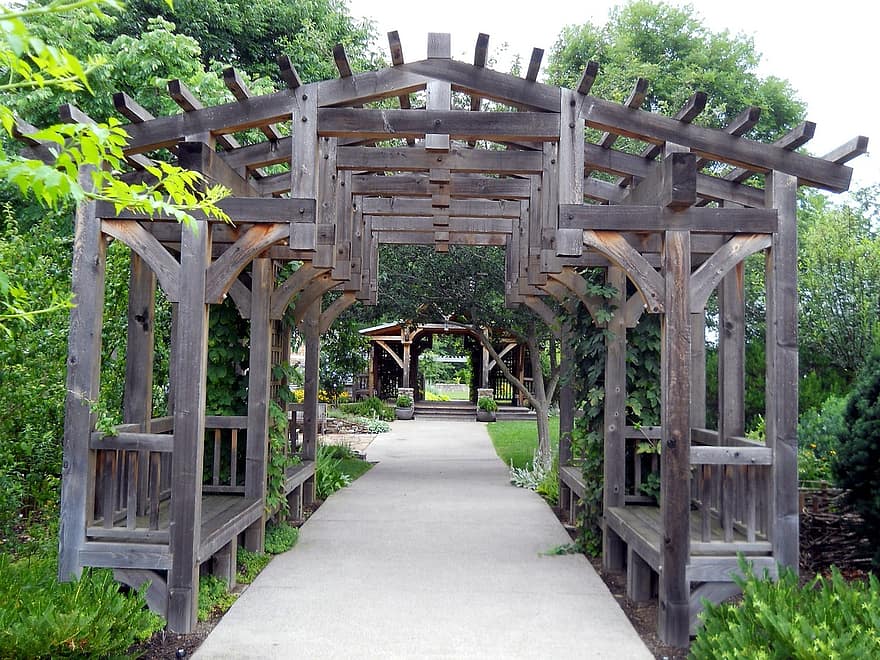 gardens trellis landscaping decoration wooden backyard design pergola