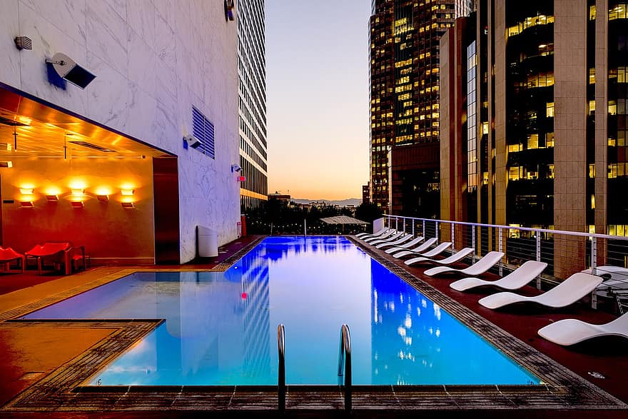 los angeles california usa america city pool swimming pool hotel standard hotel