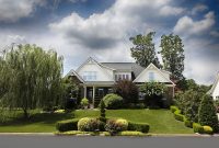 house residence home front exterior suburban house suburbs lawn grass