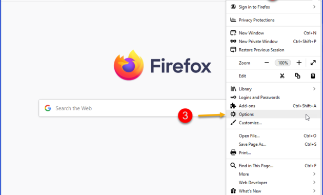 firefox setting