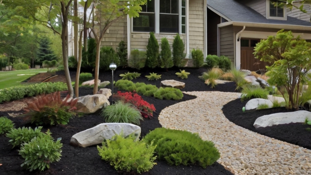 37 Low Maintenance Front Yard Landscaping Ideas with Rocks and Mulch