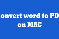 Convert Word to PDF on MAC